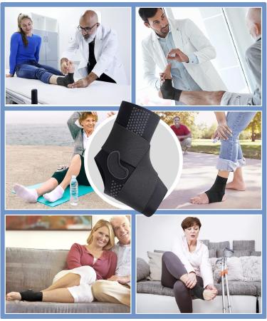 Adjustable Ankle Support for Men & Women - Compression Foot Stabilizer for Sprained Ankles - Ideal for Sports Running Volleyball & Soccer - XXXL Size - Buy Online on GoSupps.com