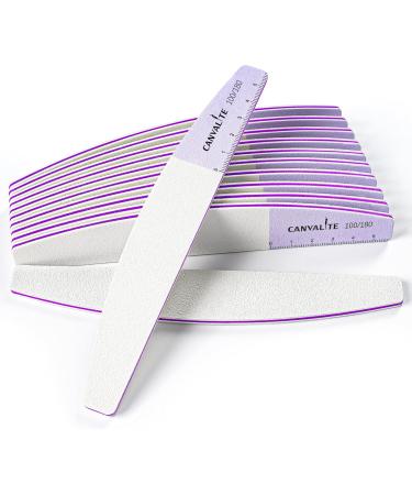 Buy Canvalite 12stk Nail Files for Gel Polish Professional 100/180 Double-Sided Washable & Reusable Nail Buffers | International Shipping Available - Buy Online on GoSupps.com