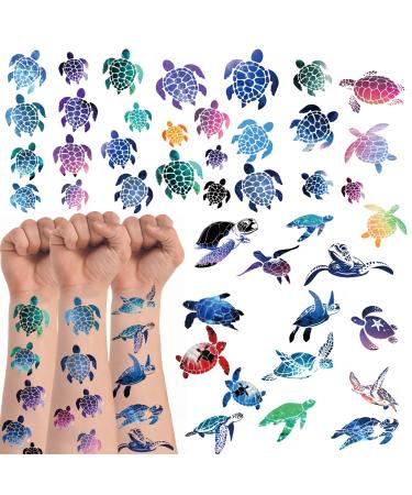 Turtle Temporary Tattoos 20 Sheets 172 Pieces Turtle Themed Tattoos Stickers Party Decoration Supplies favors Body Art for Kids Adults