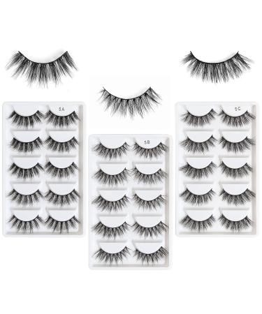15 Pairs MAGEFY Fake Eyelashes: Handmade Cat Eye Lashes, 3 Styles, Natural Faux Mink, Reusable - 15mm-18mm - Buy Online on GoSupps.com