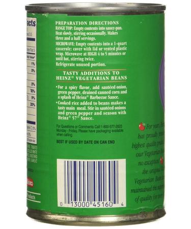 Heinz Vegetarian Beans in Tomato Sauce 16 oz 6 pk - Pack of 6 | Heinz Vegetarian Baked Beans - Buy Online on GoSupps.com