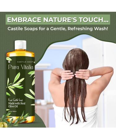 Unscented Pure Castile Soap Liquid - Eco-Friendly & Biodegradable for Face Hand Body Laundry - 32 fl oz - Buy Online on GoSupps.com