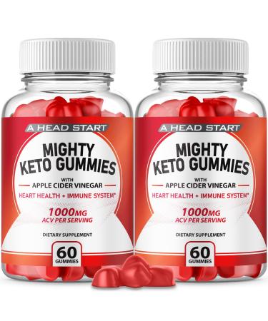 IDEAL PERFORMANCE (2 Pack) Mighty Keto Gummies Mighty Keto ACV Gummies (120 Gummies)