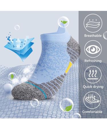 4 Pairs Plantar Fasciitis Socks for Men & Women | 15 mmHg Compression Support | Non-Slip Foot Care Running Socks (Black Navy Blue White). - Buy Online on GoSupps.com