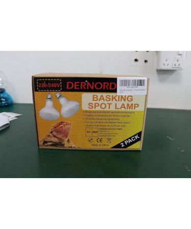 Dernord 100W Basking Thermal Ramp - Reptile Heat Lamp & Turtle Spot Light | 2 Pack Basking Bulbs for Bearded Dragons Snakes & More - Buy Online on GoSupps.com