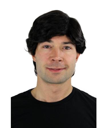 WIG ME UP - GFW355A-2 Men's wig black short hair parting straight