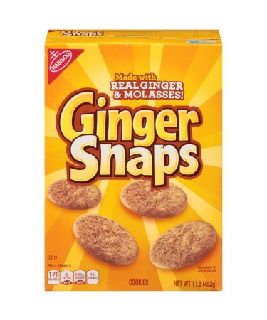 Nabisco Ginger Snaps Cookies, 16 Ounce (Pack of 6)