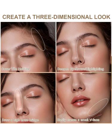 JUTQUT Highlighter Contour Palette 2-in-1 | Matte & Shimmer Face Makeup | Vegan Glow Finish with Brush - International Shipping - Buy Online on GoSupps.com