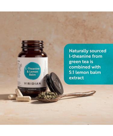 Viridian - L-Theanine and Lemon Balm 90 Veg Caps | 300mg Lemon Balm Extract & 200mg L-Theanine | Supports Cognitive Function | 100% Active Ingredients with No Fillers or Artificial Additives 90 count (Pack of 1) - Buy Online on GoSupps.com