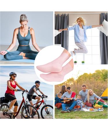 Silicone Moisturizing Socks Women Foot Spa Pedicure Silicone Socks Foot Mask Exfoliating Beach Protective Gel Socks Anti Slip Aloe Socks for Dry Cracked Feet Calluses Foot Care (Pink) - Buy Online on GoSupps.com