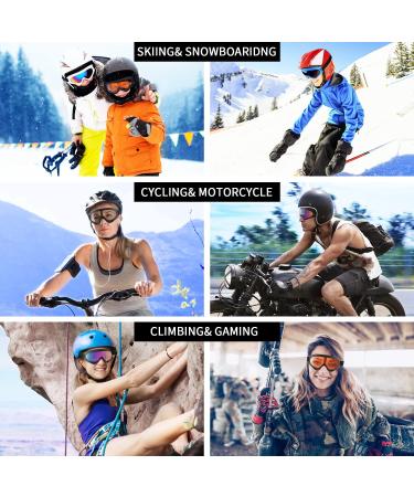 COOLOO Ski & Motorcycle Goggles - UV Protection, Anti-Scratch, Dustproof | Multi-Color/Gray | Men, Women, Kids - Buy Online on GoSupps.com