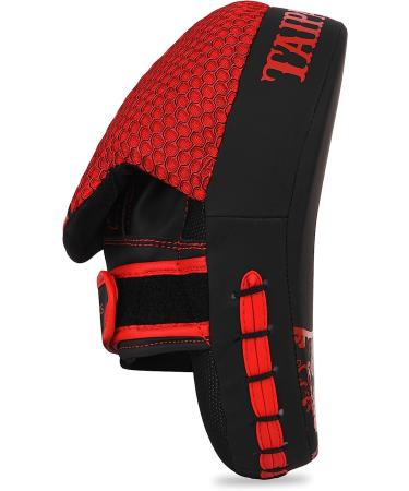 Taipan Sports Boxing Mitts for Muay Thai, Kickboxing, MMA Training - Red | Kids, Men & Women - with Drawstring Bag (Pair) - Buy Online on GoSupps.com