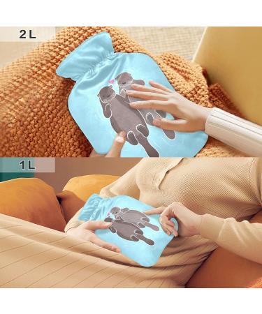 ZZXXB Hot Water Bottle with Fleece Cover - 1L PVC Heat Bag for Neck & Shoulder Pain Relief Hand & Feet Warmer Cold Therapy - Buy Online on GoSupps.com