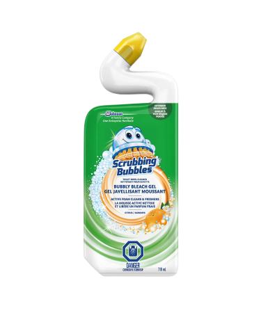 Scrubbing Bubbles Bubbly Bleach Gel Toilet Bowl Cleaner Cleans Whitens and Freshens Citrus Scent 710ml Citrus 710 ml (Pack of 1)