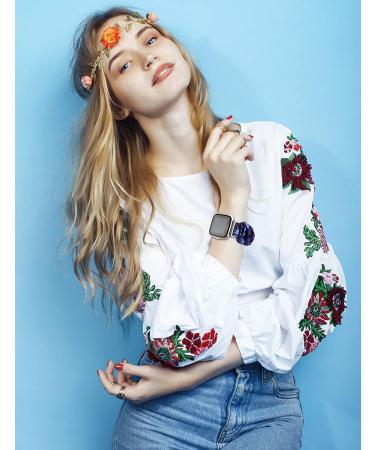 TOYOUTHS Scrunchie Bands for Fitbit Versa/Versa 2/Versa Lite - Tie Dye Pattern Printed Elastic Strap - Small Size - Replacement Wristband for Women/Girls - Buy Online on GoSupps.com