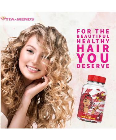 VYTA-MENDS Hair Growth Gummies Cherry Bomb with Biotin 5000mcg, Vitamin C, B12, and Zinc - 1 Month Supply for Stronger Hair, Skin, and Nails - Buy Online on GoSupps.com