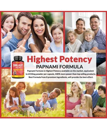 Shilajit Extract Capsules 6550mg + Ashwagandha, Ginseng, Saw Palmetto, Maca, Tribulus, Chaga, Pepper | 5 Month Supply | Immune & Brain Boost - Buy Online on GoSupps.com