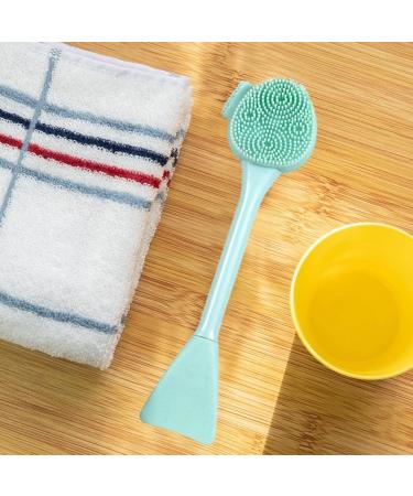 Amagogo Silicone Facial Cleansing Brush Double Ended Soft Non Slip Handle Portable Handheld Pore Cleansing for Women Elastic Removing Green - Buy Online on GoSupps.com