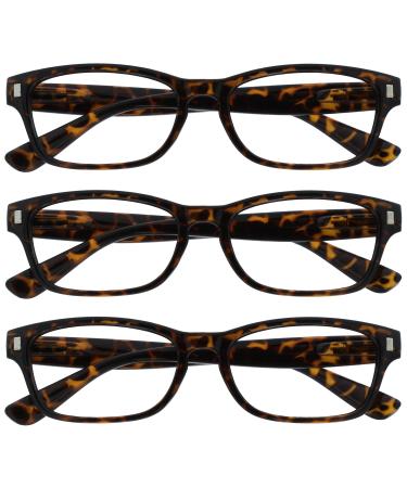 UV Reader Brown Tortoise Reading Glasses Value 3 Pack Men Women UVR3PK010 +2.50 Brown Tortoise +2.50 Diopters