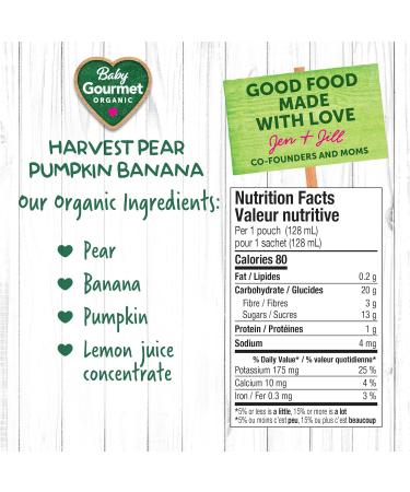 Baby Gourmet Harvest Pear Pumpkin Banana 12 Count - Buy Online on GoSupps.com