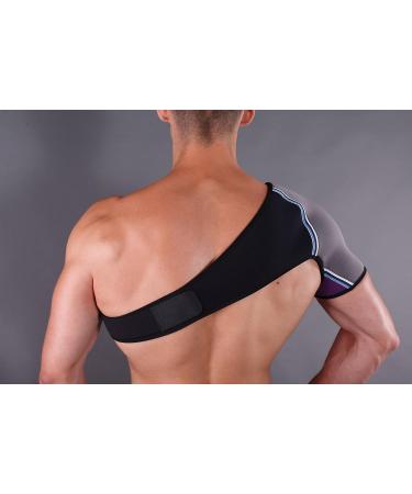 LOREY High-Quality Right Shoulder Bandage | Open-Pored Neoprene Support | International Shipping Available - Buy Online on GoSupps.com