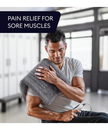 GENIANI Heating Pad for Back Pain - 2X-Large 18"x26" - Tabby Gray - Buy Online on GoSupps.com