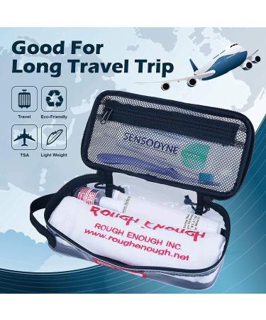 TSA Approved Clear Toiletry Bag for Men and Women by Rough Enough - Black - Buy Online on GoSupps.com