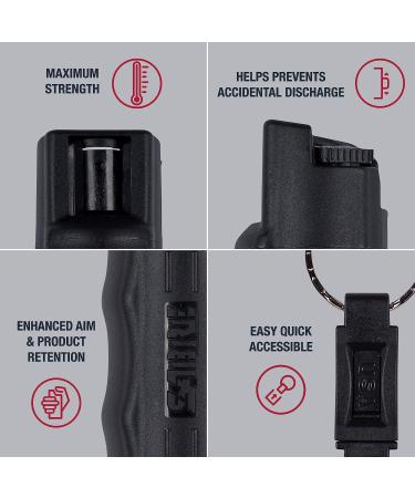 SABRE Campus Safety Pepper Gel with Quick Release Key Ring | 25 Bursts | Ergonomic Finger Grip | Black Pepper Gel - Buy Online on GoSupps.com