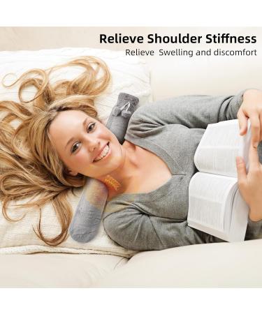 RiyaNed Long Hot Water Bottle 2L Natural Rubber with Soft Fluffy Cover - Heat Therapy Wrap for Neck - Personalized Cute Design for Children, Men, Women (Grey) - Buy Online on GoSupps.com