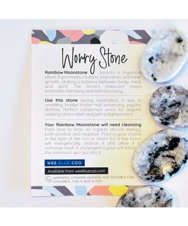 Rainbow Moonstone Healing Crystal Thumb Worry Stone - Intuition, Harmony & Stress Relief Gift - Buy Online on GoSupps.com