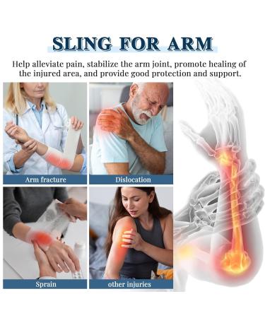 Buy Lightweight Arm Sling for Men & Women - Breathable Mesh Shoulder Support for Injury Dislocation & Fracture - Medium Black - Buy Online on GoSupps.com