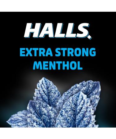 Halls Cough and Throat Relief Extra Strong Menthol Cough Drops 20 Sticks of 9 (180 Total Drops) - Buy Online on GoSupps.com
