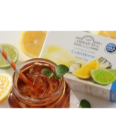 Ahmad Tea Lemon & Lime Cold Brew Black Tea | 120 Count Sachets - Buy Online on GoSupps.com