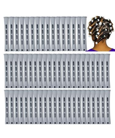 Perm Rods 60 pcs Hair Rollers for Natural Hair Long Short Hair Styling Tool Hair Curlers Small Size 0.59 inch Grey Color