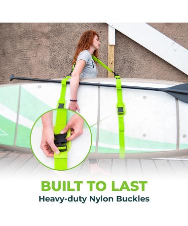Gradient Fitness Kayak/Paddle Board/Surfboard Shoulder Strap - Hands-Free SUP Carrying Sling with Padded Shoulder - Green - Buy Online on GoSupps.com