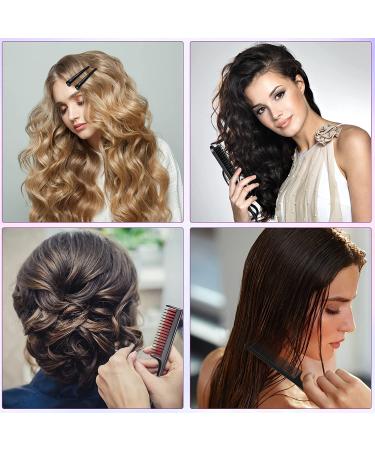 8-Piece Edge Brush Teasing Comb Set with Hair Clips | Dual Edge Styling Brush and Rat Tail Comb for Women, Girls, Kids, and Hair Stylists - Buy Online on GoSupps.com