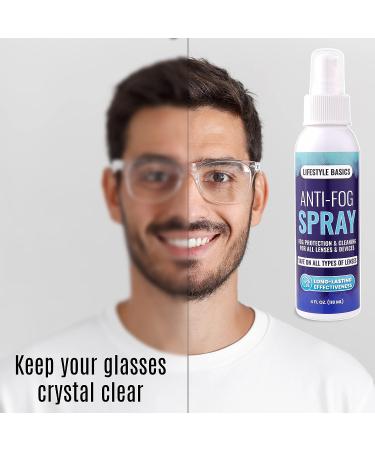 Lifestyle Basics Anti Fog Spray Cleaner for Glasses, Lenses, Mirrors - All-Surface Fog Prevention - 24 Hrs Protection - Buy Online on GoSupps.com