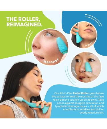 RAD Facial Roller - 2-in-1 Jade Roller & Gua Sha Tool | Silicone Handle for Skin Care & Massage Therapy | Shop Internationally - Buy Online on GoSupps.com