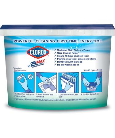 Clorox Triple Action +OxiMax Dishwasher Detergent Pacs - 41 Count Lemon Scent - Pack of 1 - Buy Online on GoSupps.com