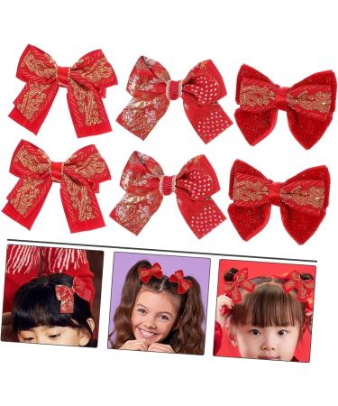FRCOLOR 3 Pairs Bow Hairpin Hair Clips for Little Girl Chinese Hair Clip Chinese Hair Barrettes Hair Accessories for Girl Chinese Hair Accessories Hairclips Bow Tie Asia Fabric Girl Child - Buy Online on GoSupps.com