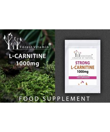 L-Carnitine 1000mg - Forest Vitamin - 100 Capsules of L-Carnitine Tartrate for Health & Beauty - Boost Energy & Metabolism - International Shipping Available - Buy Online on GoSupps.com