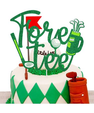 Fore Tee Golf Cake Topper - Happy 40th Birthday Cake Topper - Golf Ball Player Cake Decorations For Sports Themed Man Golfer Fans Party Decoration Supplies
