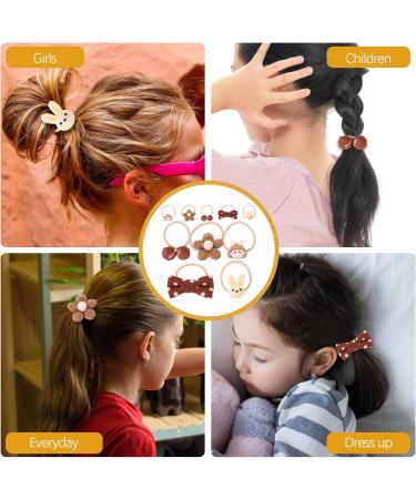 Beaupretty 5 Pairs Elastic Hair Ties Hair Bands Hair Ropes Ponytail Holders Girls Hair Accessories Coffee - Buy Online on GoSupps.com