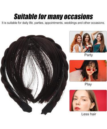 CALLARON Front Hair Bangs Wigs Headband Braid Hair Band Fringe Fashion Headbands Hair Extensions Bangs Synthetic Wigs Headband For Women Girls - Buy Online on GoSupps.com