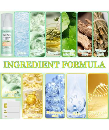 TaimeiMao Acne Back Spray Acne Complex Spray Back Acne Treatment Spray Hydrocolloid Acne Patches Pimple Patches for Back and Body Natural Mild for the Skin - Buy Online on GoSupps.com