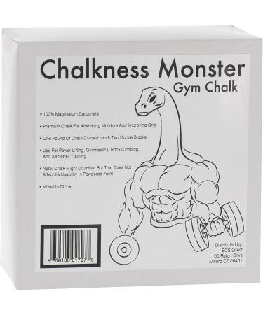 Gym Chalk Blocks - Chalkness Monster Premium Sport Hand Chalk (8 x 2oz Blocks) - Ideal for Powerlifting, Rock Climbing, Gymnastics & More - Buy Online on GoSupps.com