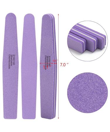 Professional 10 Pcs Nail Buffer Blocks 100/180 Grit for Acrylic/Natural Nails - Purple - Buy Online on GoSupps.com