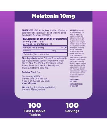 Buy Natrol Melatonin Maximum Strength 10mg Citrus - 100 Tablets for Sleep Aid - Buy Online on GoSupps.com
