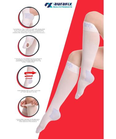 Anti Embolism Compression Stockings for Men & Women - Knee High Medical Socks for Post Surgery - Small Size - Buy Online on GoSupps.com