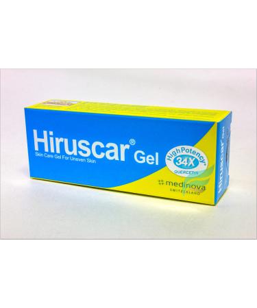 Hiruscar Gel (3 grams) Skin Care Gel Imported from Thailand Soften and Smoothen Uneven Skin by Medinova Switzerland High Potency 34X Quercetin
